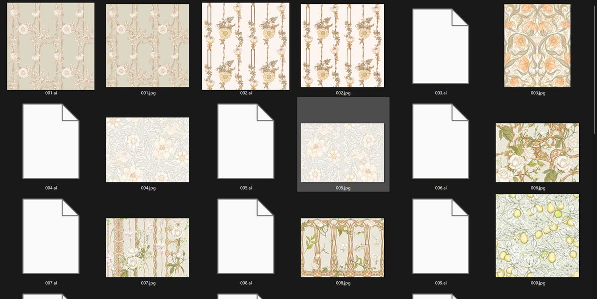 Elegant European Classical Floral Damask Seamless Patterns — AI Vector